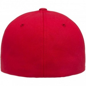 Baseball Caps Cotton Twill Fitted Cap - Red - CW19085H5CO $12.14