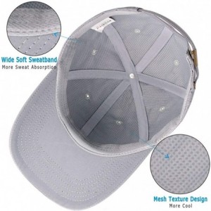 Baseball Caps Quick Dry Dad hat Baseball Cap Unstructured Plain Sport Hats Unisex - Gray - CY18S288HCI $24.96
