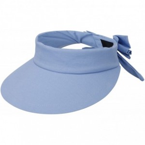 Visors Women's Summer SPF 50+ UV Protection Sun Visor Hat - Sky Blue - CK17WTZZDG6 $26.91