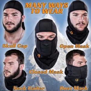 Balaclavas Full Face Mask Premium Ski Mask and Neck Warmer for Motorcycle and Cycling- (1 Pack- Black) - Black - C311QR3BYND ...