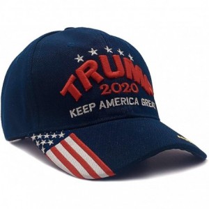 Skullies & Beanies Trump 2020 Keep America Great 3D Embroidery American Flag Baseball Cap - 010 Navy - C9194N0SO9M $25.76