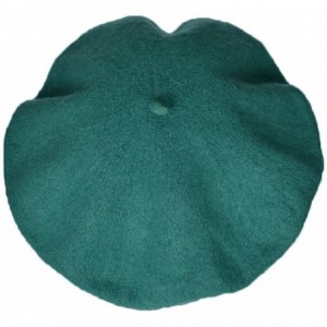 Berets Women's Solid Color Classic French Style Beret Beanie Hat - Jade Green - CO11Y7M5RGL $20.79