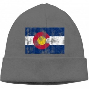 Skullies & Beanies Beanie Hat Knit Caps Winter Warm Funny Old Colorado Flag Unisex - Deepheather - CN18IZRINA8 $24.87