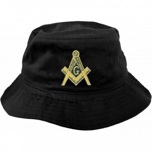 Skullies & Beanies Masonic Mens Floppy Hat - Black - CK129W9B28P $62.31