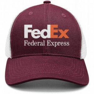 Baseball Caps Mens Printed FedEx-Ground-Express-Violet-Green-Logo-Symbol-Adjustable Sun Cap - Maroon-9 - CJ18QYAGW6Z $36.69