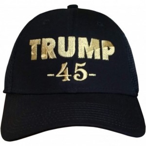 Baseball Caps Trump 45 Hat - Trump Cap - New Era Structured Black/Gold Trump 45 - CN18I7ON7NI $21.78