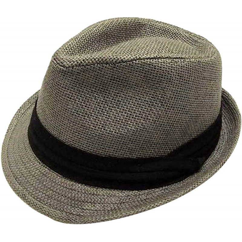 Fedoras Men/Women's Classy Vintage Fedora Hat - Grey - C3184X0DDEN $31.38