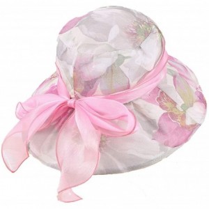 Sun Hats Womens Summer Sunhat with UV Protection Packable Wide Brim Hats - Pink - C918ELC6UNQ $28.42