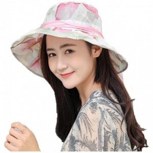 Sun Hats Womens Summer Sunhat with UV Protection Packable Wide Brim Hats - Pink - C918ELC6UNQ $25.54