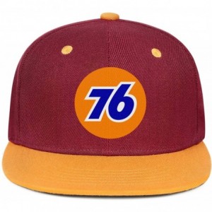 Baseball Caps Men/Women Print One Size Oil Logo Gas Station Plain Hat Flat Brim Baseball Cap - Burgundy-35 - CE18W0E5SAK $34.31