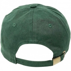 Baseball Caps Wholesale 12-Pack Baseball Cap Adjustable Size Plain Blank All Cotton Solid Color dad Hat - Dark Green - C8195S...