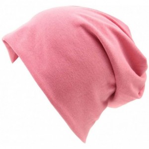 Skullies & Beanies Unisex Fashion Outdoor Sport Beanies Baggy Hippop Cotton Hat Skull Caps - M Pink - CS18659LLSQ $28.93