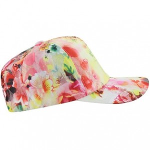 Baseball Caps Womens Sports Running Golf Travel Baesball Sun Flower Floral Cap Hat Caps Hats - Rose - CH183O3IGYW $10.40