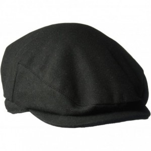 Newsboy Caps Men's Wool Melton Blend Ivy Hat with Satin Lining - Black - CP117BDBEY7 $47.11