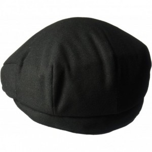 Newsboy Caps Men's Wool Melton Blend Ivy Hat with Satin Lining - Black - CP117BDBEY7 $28.89