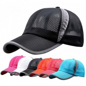 Sun Hats Unisex Summer Baseball Hat Sun Cap Lightweight Mesh Quick Dry Hats Adjustable Cap Cooling Sports Caps - Black - CO18...