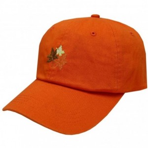 Baseball Caps Fall Leaves Cotton Baseball Dad Caps - Multi Colors - Orange - CJ18IZ890HD $22.97