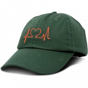 Baseball Caps Heartbeat RN Nurse Hat EKG Baseball Cap Medical Fitness - Dark Green-red - C818OH3R3D3 $27.12