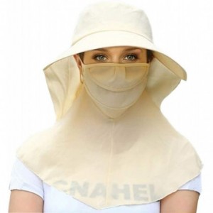 Sun Hats Adjustable Outdoor Protection Foldable Ponytail - Beige - CA197XH4WTM $16.10