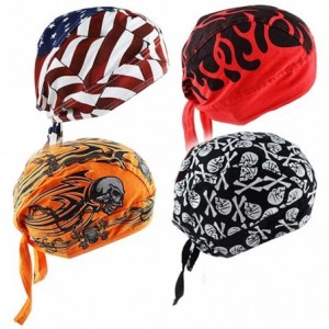 Skullies & Beanies Cycling Doo RAG Skull Cap Hat Bandana Head Wrap Breathable Helmet Liner - Set5 - C618OT3UWTM $40.26