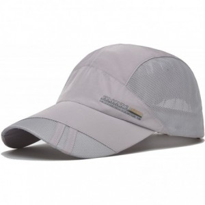 Baseball Caps Unisex Sport Cap Quick-Dry Sun Protection Baseball Hat Mesh - Pale Grey - CY18EXALAG3 $20.56