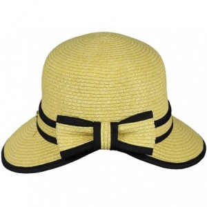Sun Hats Facesaver Cloche Straw Sun Hat - 5inch Wide Brim- UVB 50+ UV Blocking Protection - Light Natural - C518OWXH7HU $27.07