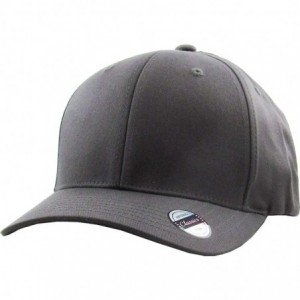Baseball Caps Blank Stretch Mesh Back Cotton Twill Fitted Hat Spandex Headband - (Classic) Dark Gray - C817XWDMYQ6 $13.73