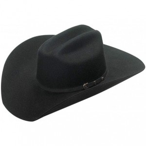 Cowboy Hats Western Cowboy Hat Adult Wool Santa Fe 6 5/8 Black T7525001 - CL11HU8Y3AT $57.49