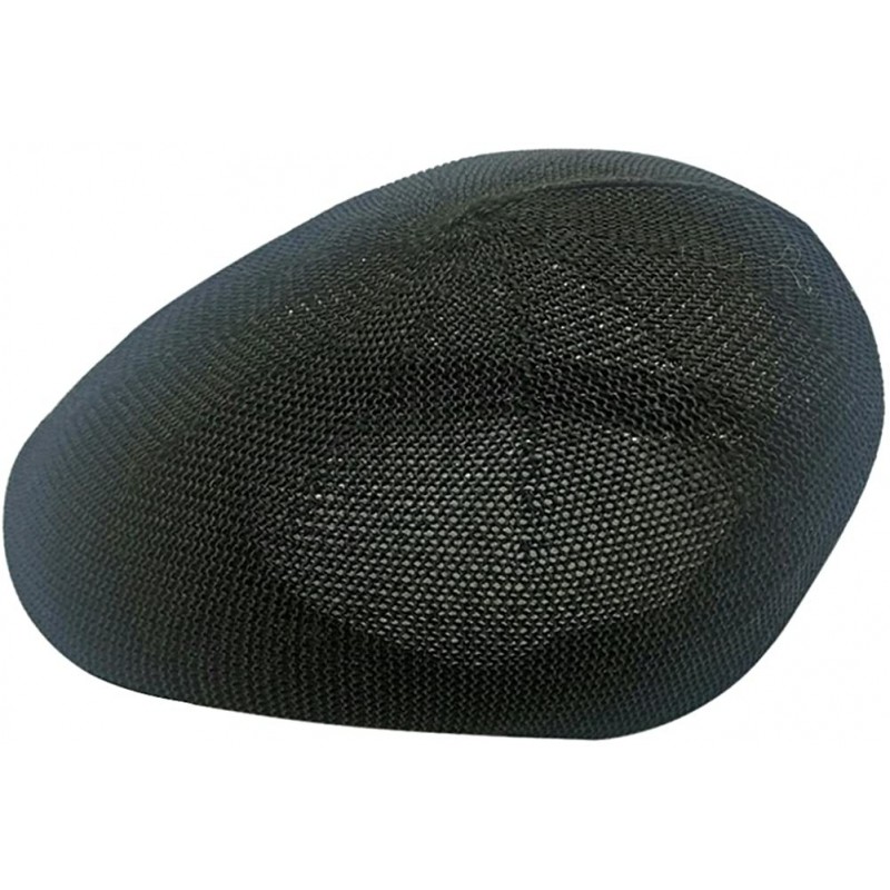 Newsboy Caps Men's Summer Breathable Mesh Hat Newsboy Beret Ivy Cap Flat Cap Driving Hat Sun Hat - Black - CY18443WS6T $27.01