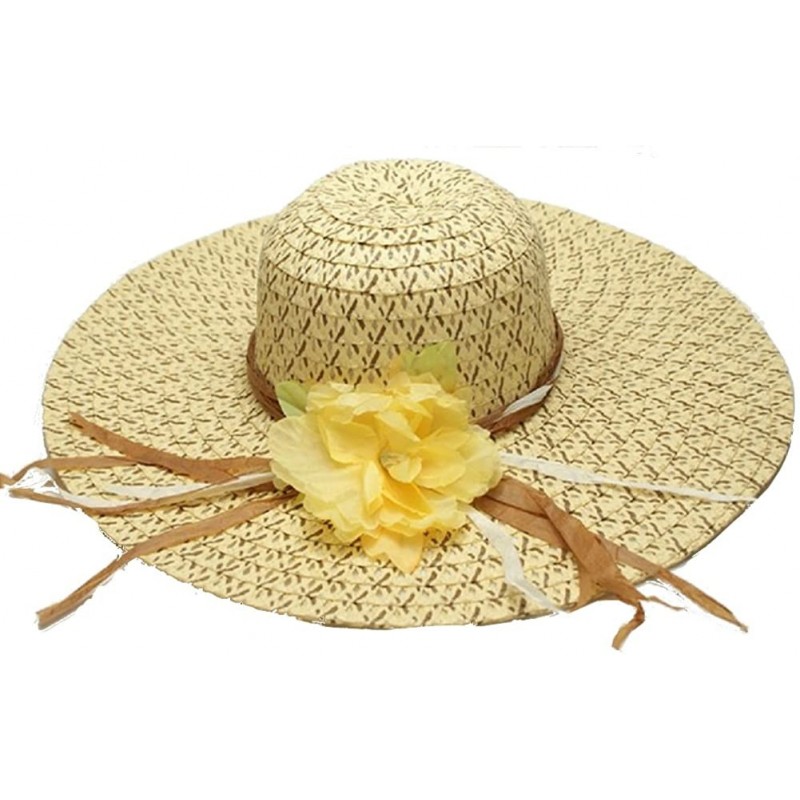 Sun Hats Women Sun Hat Brim Beach Straw Floppy Derby Cap - Sh01-beige - CD12E4JXHC7 $27.13