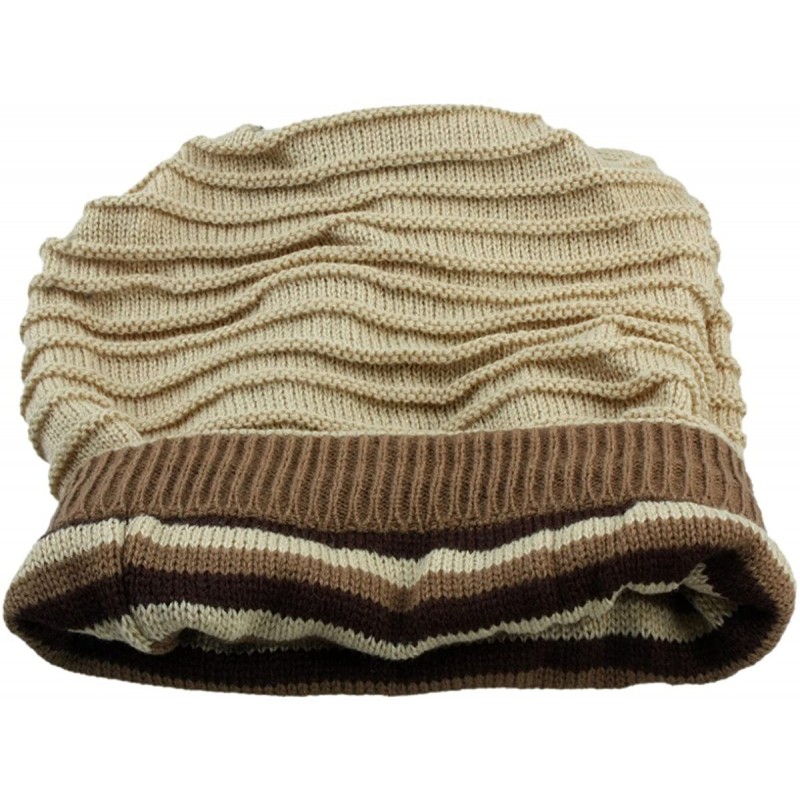 Skullies & Beanies SUNYIK Unisex Slouchy Beanie Hat-Winter Scarf ChunkyKnit Baggy Cap - Khaki - CQ129TD2NMN $17.15