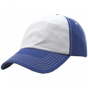 Baseball Caps Vintage Washed Cotton Adjustable Dad Hat Baseball Cap - Royal/White/Royal - CY192W7DI8I $26.75