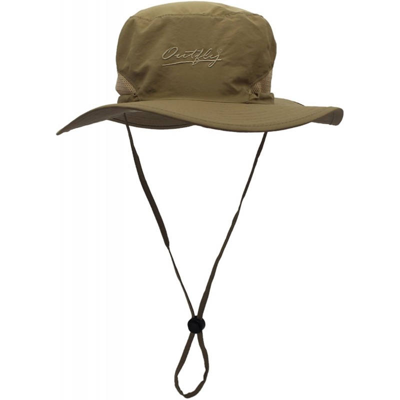Sun Hats Outdoor Waterproof Boonie Hat Wide Brim Breathable Hunting Fishing Safari Sun Hat Unisex - Deep Khaki - C61822205XN ...