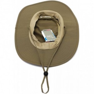 Sun Hats Outdoor Waterproof Boonie Hat Wide Brim Breathable Hunting Fishing Safari Sun Hat Unisex - Deep Khaki - C61822205XN ...