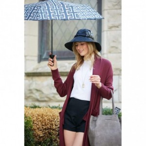 Rain Hats Rain Hat for Woman with Adjustable Chin Strap- One Size Fits All - Black Patent - CJ18U6827NW $55.40