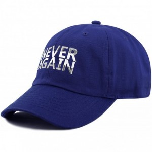 Baseball Caps Never Again & Enough School Walk Out & Gun Control Embroidered Cotton Baseball Cap Hat - Never Again-royal - CK...