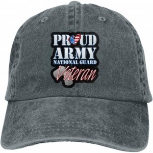 Baseball Caps Proud Army National Guard Veteran USA Military Denim Hats Cowboy Hats Dad Hat - Deep Heather - CT18TA7YH9R $36.77