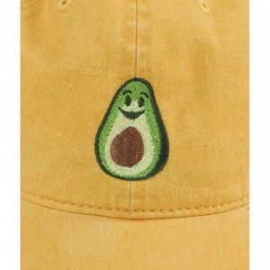 Baseball Caps Mens Embroidered Adjustable Dad Hat - Avocado Embroidered (Yellow) - CO186US2GDD $18.15