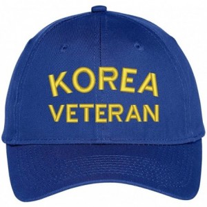 Baseball Caps Korea Veteran Embroidered Military Baseball Cap - Royal - C612FM6HR3B $19.42