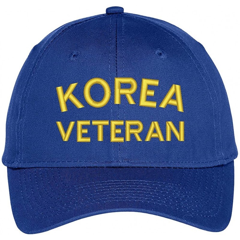 Baseball Caps Korea Veteran Embroidered Military Baseball Cap - Royal - C612FM6HR3B $34.19