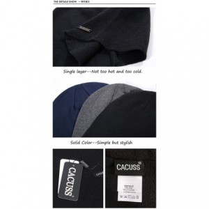 Skullies & Beanies Men's Fashion Cotton Knit Pattern Soild Breathable Beanie Hat - Z0263_navy - CL18690XSRA $18.81