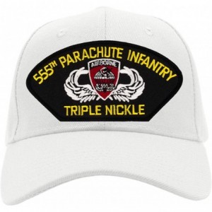 Baseball Caps 555th Parachute Infantry - Triple Nickle Hat/Ballcap Adjustable One Size Fits Most - White - CC18OMNDKR0 $43.97