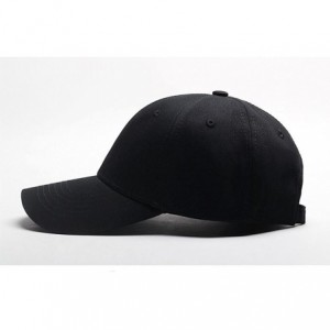 Baseball Caps Unisex Adjustable Plain Cap/Sun Hat/Trucker Dad Hats- Low Profile Cotton Cap - Black - CI18CRAUC6M $20.02