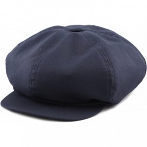 Newsboy Caps Exclusive Cotton Newsboy Gatsby Applejack Cabbie Plain Hat Made in USA - Navy - CS12O7YCSN3 $12.87