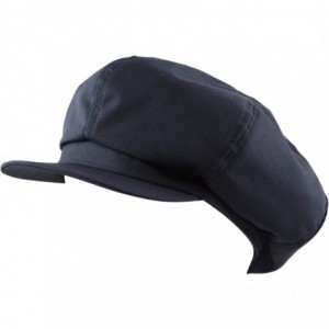 Newsboy Caps Exclusive Cotton Newsboy Gatsby Applejack Cabbie Plain Hat Made in USA - Navy - CS12O7YCSN3 $25.43