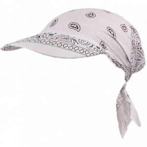 Visors Womens Assorted Paisley Print Bandana Head Scarf Hat Summer Folding Anti-UV Golf Tennis Sun Visor Cap - CT18GGTTCS5 $2...