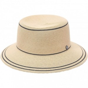 Sun Hats Bella Bucket Sun Hat Beach Fine Straw Braid UPF50+ for Women Men - Beige - C31932XNNUH $40.04
