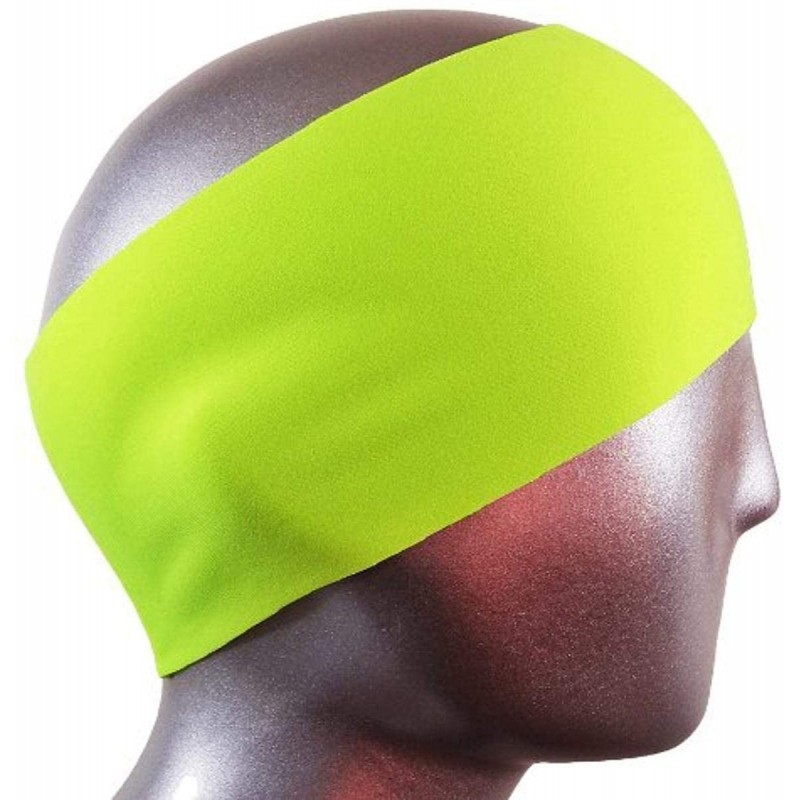 Headbands WICKING HEADBAND Sweatband - Neon Yellow - C511KRYU2XB $24.15