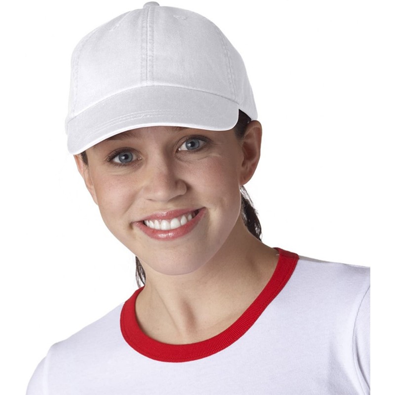 Baseball Caps Optimum Pigment Dyed-Cap - White - White - CS114JXRJEL $22.49