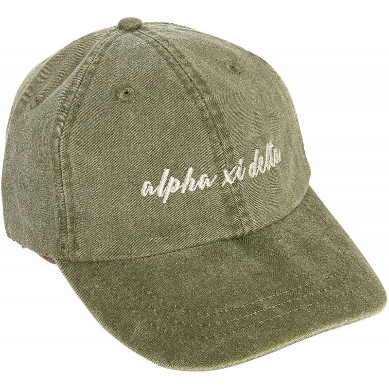 Baseball Caps Alpha Xi Delta (N) Sorority Baseball Hat Cap Cursive Name Font Alpha zee - Cactus - CU18SEX0IU0 $45.28